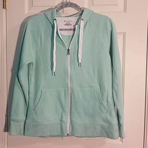 Mint Hooded Zip Up Sweatshirt